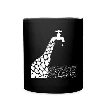 climate change nature conservation africa giraffe - Full Color Mug - black - Front