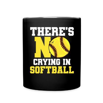 Softball - Full Color Mug - black - Front