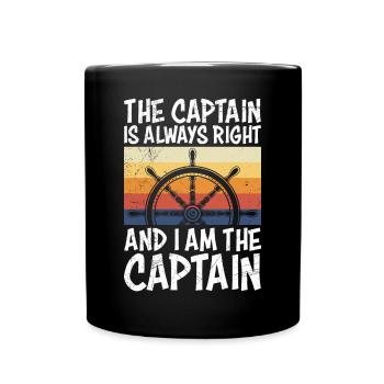 The captain is right I am the captain Sailor - Full Color Mug - black - Front