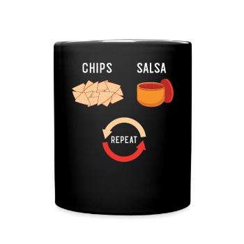 Chips And Salsa - Full Color Mug - black - Front