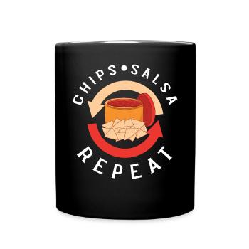 Chips And Salsa - Full Color Mug - black - Front