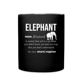 Elephant - Full Color Mug - black - Front