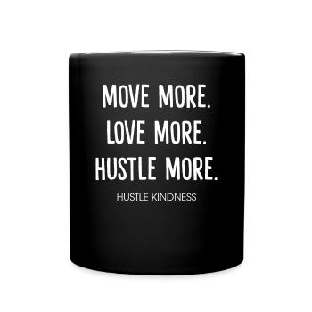 Bouger Plus d’amour Plus d’agitation Plus d’agitation Gentillesse - Tasse colorée - noir - Devant