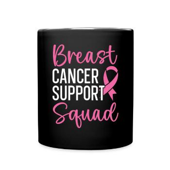 Cancer Support Squad Breast Cancer Awareness - Full Color Mug - black - Front