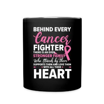 Cancer Support Squad Breast Cancer Awareness - Full Color Mug - black - Front