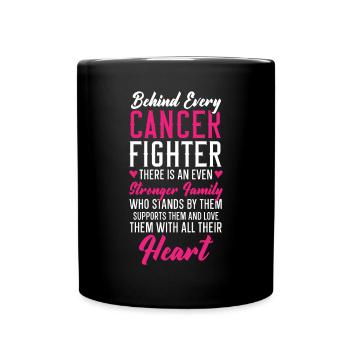 Cancer Support Squad Breast Cancer Awareness - Full Color Mug - black - Front