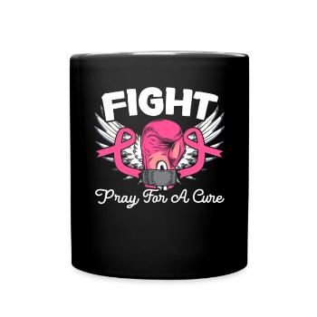 Breast Cancer Support Breast Cancer Awareness - Full Color Mug - black - Front