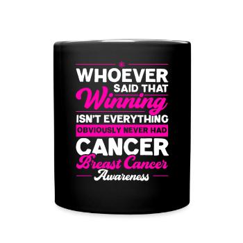 Breast Cancer Support Breast Cancer Awareness - Full Color Mug - black - Front