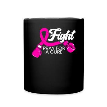 Breast Cancer Support Breast Cancer Awareness - Full Color Mug - black - Front