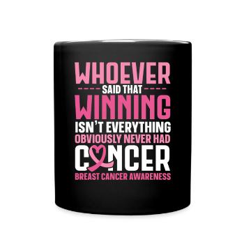 Breast Cancer Support Breast Cancer Awareness - Full Color Mug - black - Front