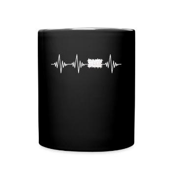 puzzle heartbeat - Full Color Mug - black - Front