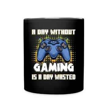 Gamer without gaming is a day playing video game - Full Color Mug - black - Front