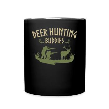Chasse au cerf chasseur de cerfs - Tasse colorée - noir - Devant