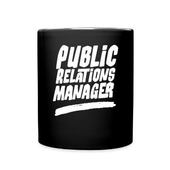 Public Relations Manager Job Profession PR - Full Color Mug - black - Front