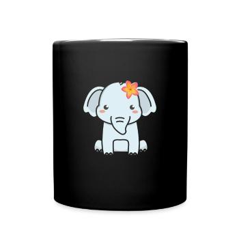 Elephant T Shirt For Elephant Elephant Kinderzoo - Full Color Mug - black - Front