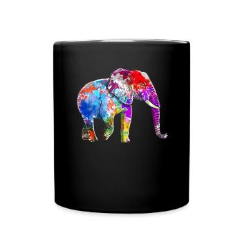 Elephant - Full Color Mug - black - Front