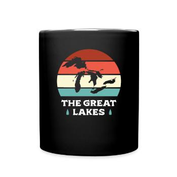 Great Lakes National Park Camping Retro - Full Color Mug - black - Front