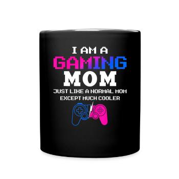 Just Like A Normal Mom Gamer - Full Color Mug - black - Front