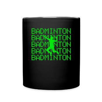 badminton - Full Color Mug - black - Front