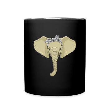 Elephant T Shirt For Elephant Elephant Kinderzoo - Full Color Mug - black - Front
