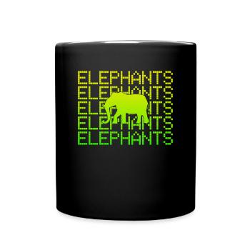 elephants - Full Color Mug - black - Front