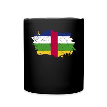 Central African Republic Flag - Full Color Mug - black - Front