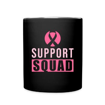 Breast Cancer Support Squad - Full Color Mug - black - Front