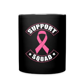 Breast Cancer Support Squad - Full Color Mug - black - Front