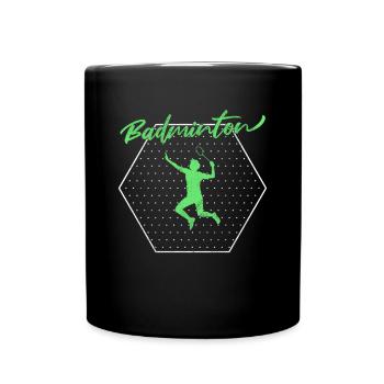 badminton - Full Color Mug - black - Front
