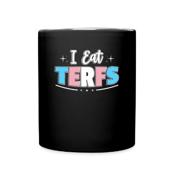 No Terfs Transfeminism Trans Person - Full Color Mug - black - Front