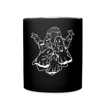 Halloween Ghost with Ghosts - Funny Ghost - Full Color Mug - black - Front