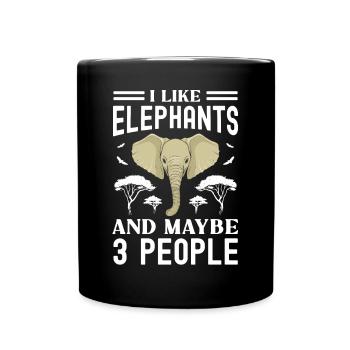 Elephant - Full Color Mug - black - Front