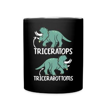 Triceratops Dinosaur Lover Prehistoric Dino - Full Color Mug - black - Front
