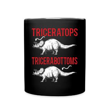 Triceratops Dinosaur Lover Prehistoric Dino - Full Color Mug - black - Front
