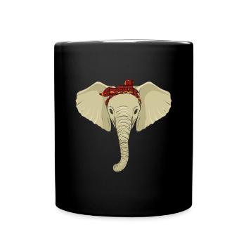 Elephant T Shirt For Elephant Elephant Kinderzoo - Full Color Mug - black - Front