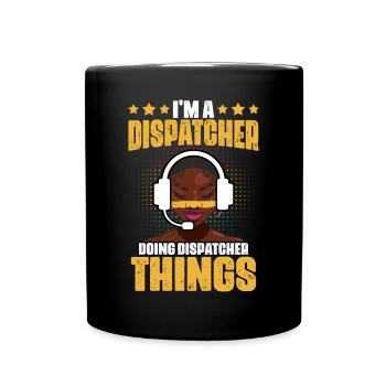 Funny Emergency Dispatch Humor African American - Full Color Mug - black - Front