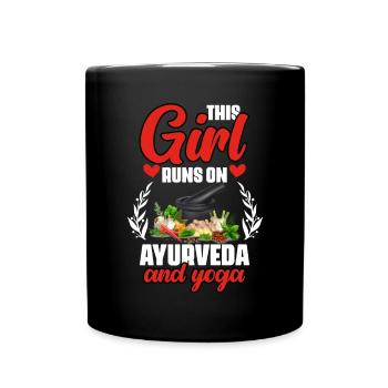 This Girl Runs On Alternative Medicine Healing - Full Color Mug - black - Front