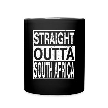 South Africa Straight Outta South Africa - Full Color Mug - black - Front