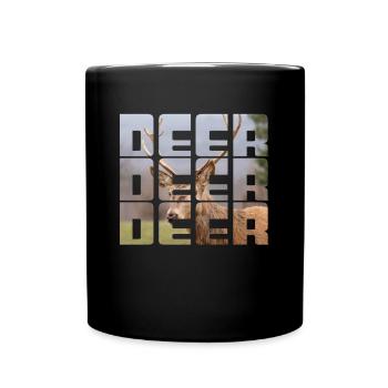 cerf - Tasse colorée - noir - Devant