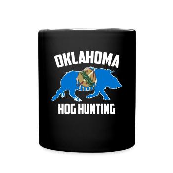 Oklahoma Hog Hunting Pig Wild Boars Boar Hog Hunte - Full Color Mug - black - Front