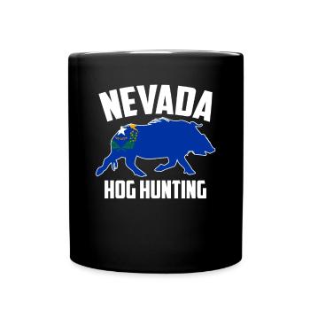 Nevada Hog Hunting Pig Wild Boars Boar Hog Hunter - Full Color Mug - black - Front