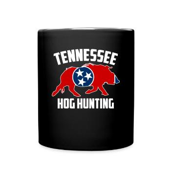 Tennessee Hog Hunting Pig Wild Boars Boar Hog Hunt - Full Color Mug - black - Front