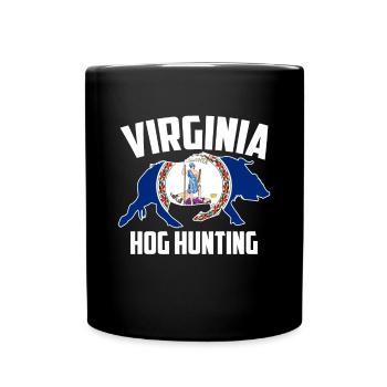Virginia Hog Hunting Pig Wild Boars Boar Hog Hunte - Full Color Mug - black - Front