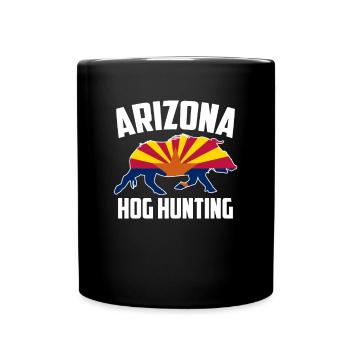 Arizona Hog Hunting Pig Wild Boars Boar Hog Hunter - Full Color Mug - black - Front