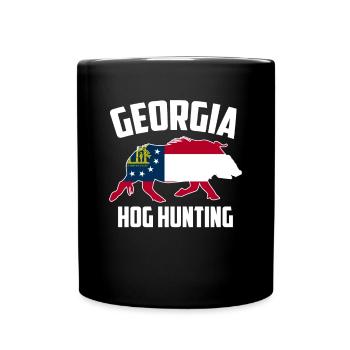 Georgia Hog Hunting Pig Wild Boars Boar Hog Hunter - Full Color Mug - black - Front