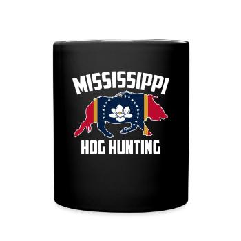 Mississippi Hog Hunting Pig Wild Boars Boar Hog Hu - Full Color Mug - black - Front