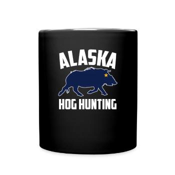 Alaska Hog Hunting Pig Wild Boars Boar Hog Hunter - Full Color Mug - black - Front