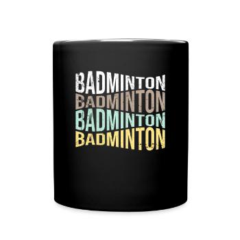 badminton - Full Color Mug - black - Front