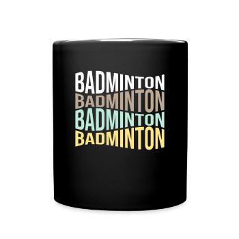 badminton - Full Color Mug - black - Front