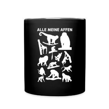 Schimpanse Affe Orang-Utan Affe - Alle Meine Affen - Full Color Mug - black - Front